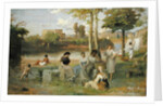 Washing on the Tiber, 1864 by Heinrich Dreber