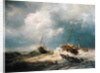 Ships in a Storm on the Dutch Coast, 1854 by Andreas Achenbach