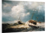 Ships in a Storm on the Dutch Coast, 1854 by Andreas Achenbach