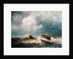 Ships in a Storm on the Dutch Coast, 1854 by Andreas Achenbach