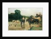Bathing Horses after Work, 1884 by William Frank Calderon