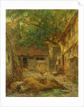 A Farmhouse Courtyard, 1862 by Anton Burger