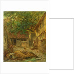 A Farmhouse Courtyard, 1862 by Anton Burger