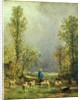 Sheep watching a Storm by Constant-Emile Troyon