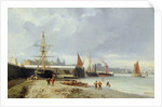 The Docks on the Bank at Greenwich by Julius Hintz