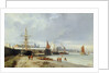 The Docks on the Bank at Greenwich by Julius Hintz