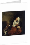 Old Woman with Dog by Bartolome Esteban Murillo