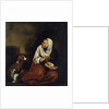 Old Woman with Dog by Bartolome Esteban Murillo