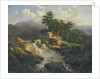 Forest Landscape with Waterfall by Julius Bakof