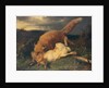 Fox and Hare, 1866 by Johann Baptist Hofner