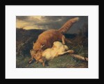 Fox and Hare, 1866 by Johann Baptist Hofner