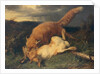 Fox and Hare, 1866 by Johann Baptist Hofner