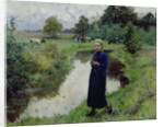 Young Girl in the Fields by Evariste Carpentier