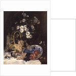 Still life with Flowers and Fruit by Eugene Henri Cauchois