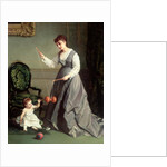 `Angel and Devil' or `Playing Diabolo, The-Devil-on-two-Sticks' 1868 by Cesare Felix dell' Acqua