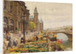 The Parisian Flower Market by Marie Francois Firmin-Girard