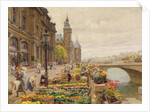 The Parisian Flower Market by Marie Francois Firmin-Girard