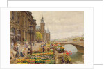 The Parisian Flower Market by Marie Francois Firmin-Girard