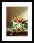 Still Life of Strawberries, Carrots and Cabbage by David Emil Joseph de Noter