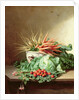 Still Life of Strawberries, Carrots and Cabbage by David Emil Joseph de Noter