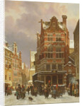 Belgium Street Scene, 19th century by Cornelius Springer