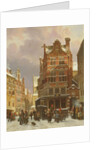 Belgium Street Scene, 19th century by Cornelius Springer