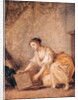 A Young Girl Lifting a Chest by Jean Baptiste Greuze