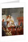 Pope Pius VIII in St. Peter's on the Sedia Gestatoria by Emile Jean Horace Vernet