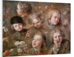 Children's heads and flowers by Nicolas-Bernard Lepicie