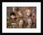 Children's heads and flowers by Nicolas-Bernard Lepicie