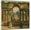 Dance and concert in a park by Hubert Robert