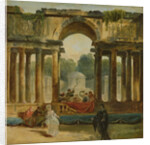 Dance and concert in a park by Hubert Robert