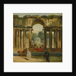 Dance and concert in a park by Hubert Robert