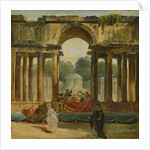 Dance and concert in a park by Hubert Robert