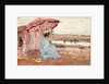 Woman Under Beach Umbrella, 1895 by Eugene Louis Boudin