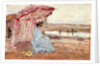 Woman Under Beach Umbrella, 1895 by Eugene Louis Boudin