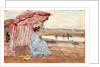Woman Under Beach Umbrella, 1895 by Eugene Louis Boudin
