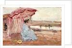 Woman Under Beach Umbrella, 1895 by Eugene Louis Boudin