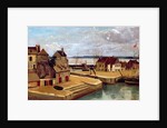 Honfleur, Houses on the Quay, 1830 by Jean Baptiste Camille Corot