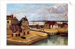 Honfleur, Houses on the Quay, 1830 by Jean Baptiste Camille Corot