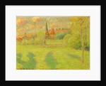 The shepherd and the church of Eragny, 1889 by Camille Pissarro