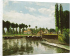 The Lock at Pontoise, 1869-70 by Camille Pissarro
