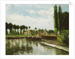 The Lock at Pontoise, 1869-70 by Camille Pissarro