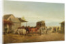 California Stagecoach Halt, 1875 by William Hahn