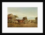 California Stagecoach Halt, 1875 by William Hahn