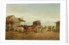 California Stagecoach Halt, 1875 by William Hahn