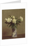 Peonies in a Blue and White Vase, 1872 by Ignace Henri Jean Fantin-Latour
