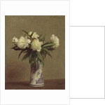 Peonies in a Blue and White Vase, 1872 by Ignace Henri Jean Fantin-Latour