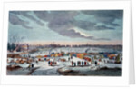 Frost Fair on the River Thames near the Temple Stairs in 1683-84 by Thomas Wyke