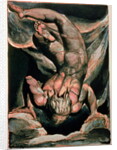 The First Book of Urizen; Man floating upside down, 1794 by William Blake